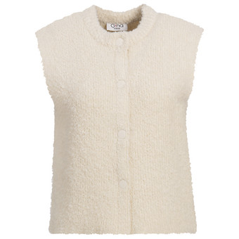 Damesbreivest met bouclé-look