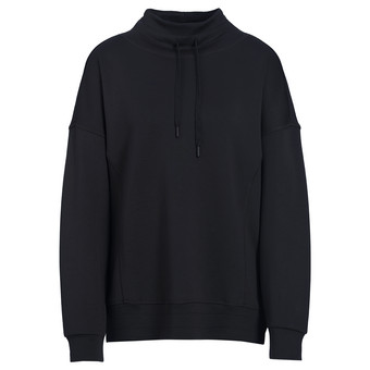 Dames-shirt van modal met opstaande kraag