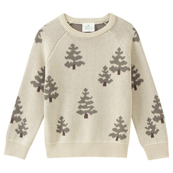 Jungen Strickpullover mit Tannen-Allover