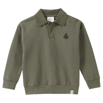 Jungen Polo-Sweatshirt mit kleiner Stickerei