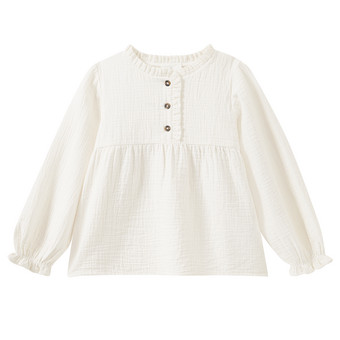 Mädchen Musselin-Bluse mit Rüschenkragen