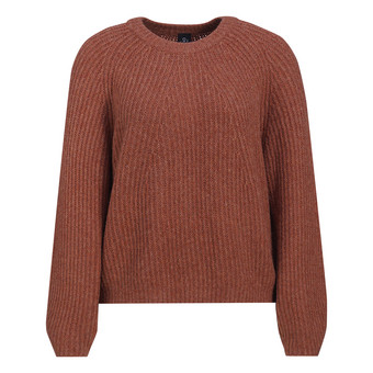 Damen Strickpullover mit Rippstruktur
