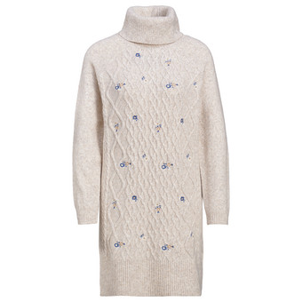 Damen Strickkleid mit Zopfmuster