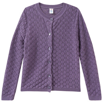 Mädchen Strickjacke mit Wabenstruktur