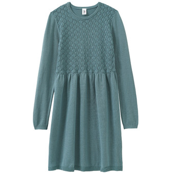 Mädchen Strickkleid mit Wabenstruktur