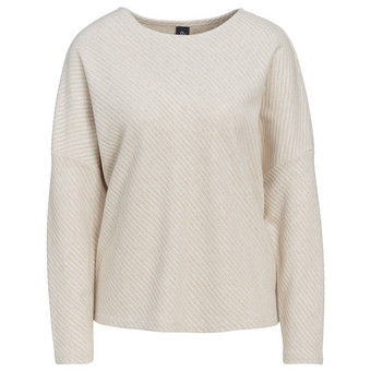 Damen Sweatshirt mit Rippstruktur