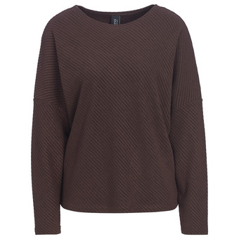 Damen Sweatshirt mit Rippstruktur