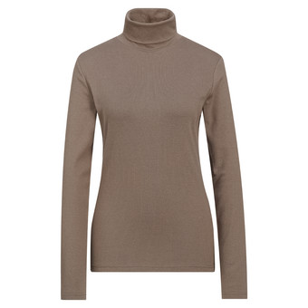 Dames-shirt met lange mouwen en col