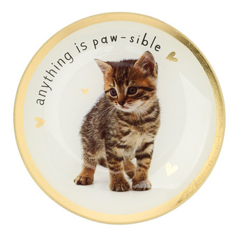 Deko-Teller mit Katzen-Motiv