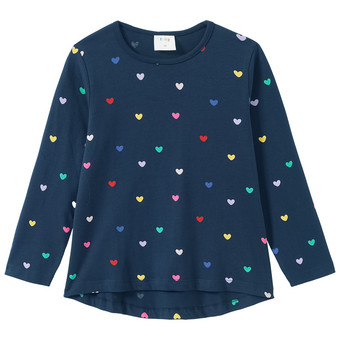Mädchen Langarmshirt mit Herz-Prints