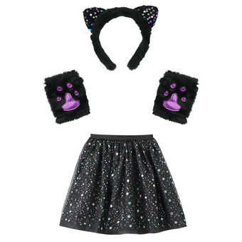 Kostüm-Set Katze mit Glitzer
