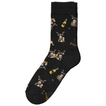 1 Paar Herren Socken mit Elch-Motiven