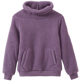 Mädchen Teddy-Pullover mit Schalkragen