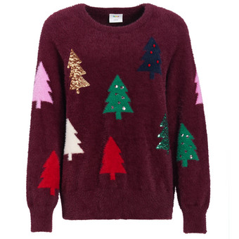 Damen Weihnachtspullover aus Federgarn