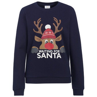 Damen Weihnachtssweatshirt mit Print