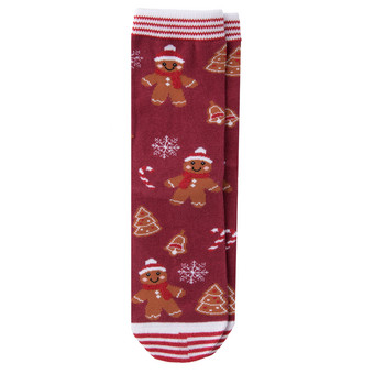 1 Paar Mädchen Weihnachtssocken mit Lebkuchen
