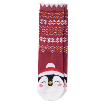 1 Paar Mädchen Weihnachtssocken mit Pinguin