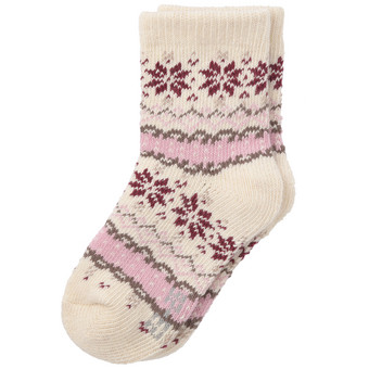 1 Paar Mädchen Socken mit Norwegermuster