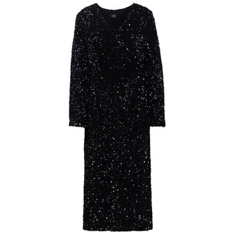 Damen Paillettenkleid in Wickel-Optik