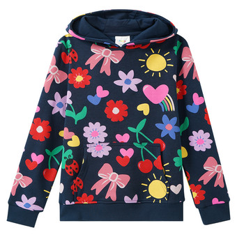 Mädchen Hoodie mit Allover-Print