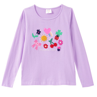 Mädchen Langarmshirt mit Applikationen