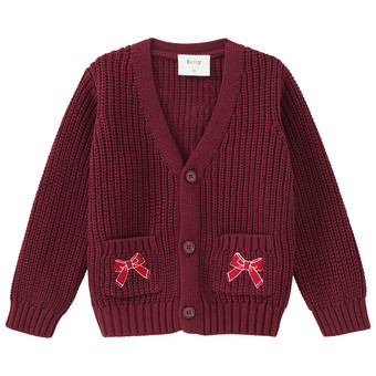 Baby Weihnachtsstrickjacke mit Stickerei