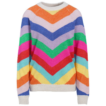 Damen Strickpullover mit Streifen