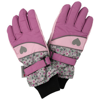 Mädchen Handschuhe mit Blumen-Motiven