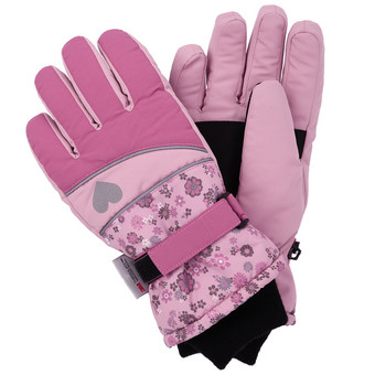 Mädchen Handschuhe mit Blumen-Motiven