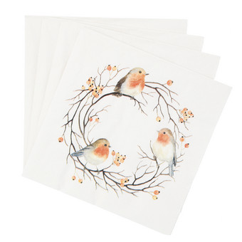 20 Servietten mit Vogel-Motiven