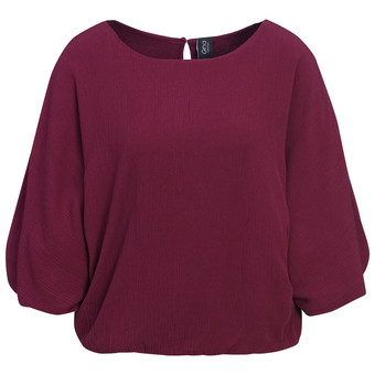 Damen Bluse in Crinkle-Optik
