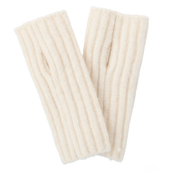 Damen Strickstulpen mit Rippstruktur