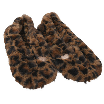 1 paar damesslippers met pluche-look 