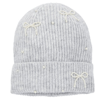 Mädchen Strickmütze mit Perlen-Applikation