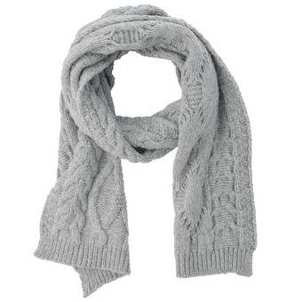 Damen Winterschal mit Zopfmuster