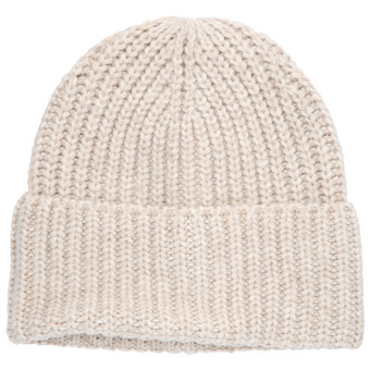 Damen Strickmütze mit Umschlag