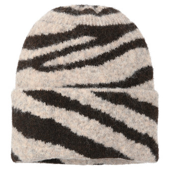 Damen Wintermütze im Zebra-Look