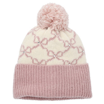 Mädchen Strickmütze mit Glitzersteinen