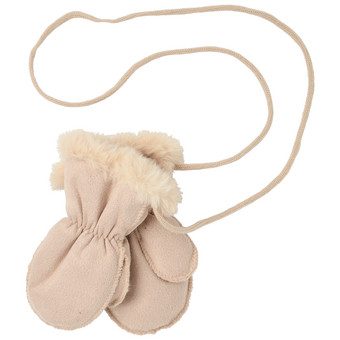 Baby Fäustlinge in Veloursleder-Optik