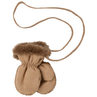 Baby Fäustlinge in Veloursleder-Optik