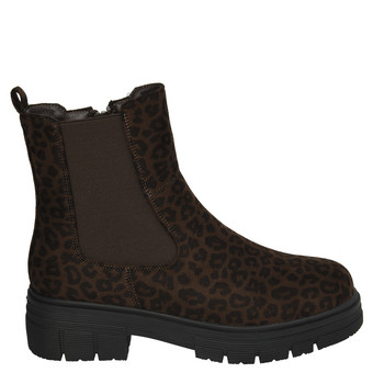 Damen Chelsea-Boots im Leo-Look