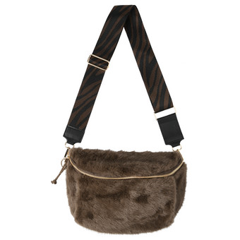 Damen Crossbody-Bag aus Plüsch