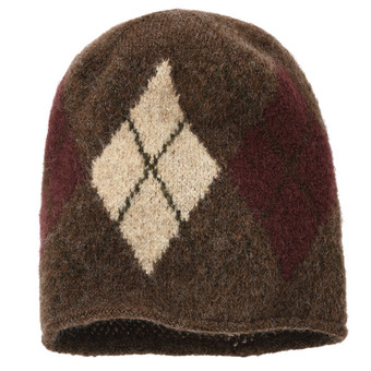 Damen Winterbeanie mit Rautenmuster