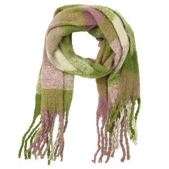Damen Winterschal mit Karo-Muster