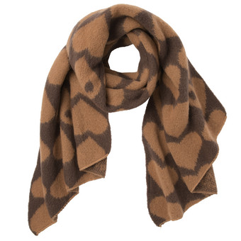 Damen Winterschal mit Herz-Muster