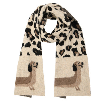 Dames sjaal met teckelmotief