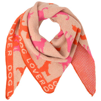 Damen Winterschal mit Hunde-Motiven