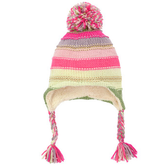 Mädchen Strickmütze mit Effektgarn