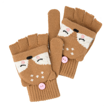 Mädchen Handschuhe mit Reh-Motiv