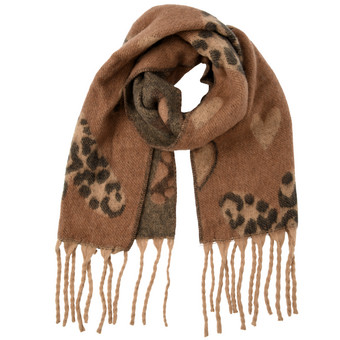 Damen Winterschal mit Herz-Muster